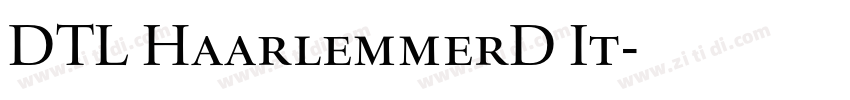DTL HaarlemmerD It字体转换